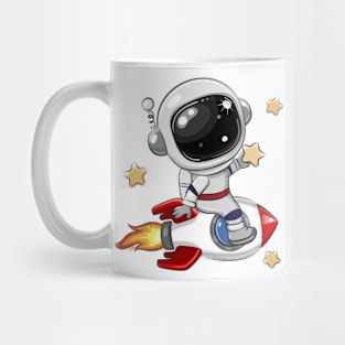 Astronaut on the Rocket Mug